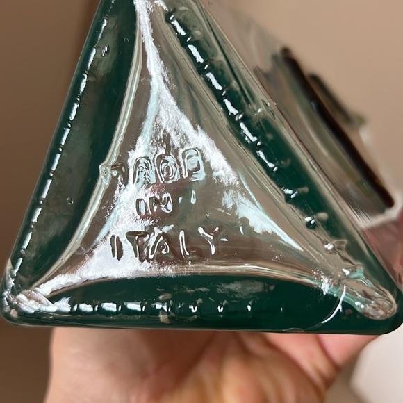 Italian glass bottle with cork lid - Picture 3 of 7